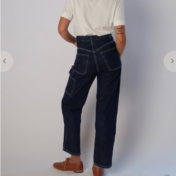 Jesse Kamm Patchfront Handy Pants with Blue Stitching - Picture 2 of 9